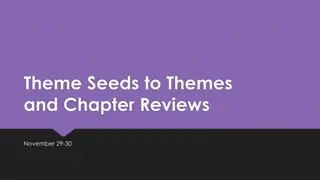 Theme Seeds to Themes and Chapter Reviews in To Kill a Mockingbird