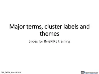 Major Terms, Cluster Labels, and Themes in IN-SPIRE Training