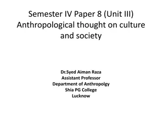 Anthropological Perspectives on Culture and Society: Insights from Malinowski, Radcliffe-Brown, and Levi-Strauss