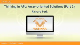 Array-Oriented Solutions in APL by Richard Park