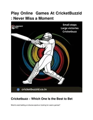 Play Online  Games At CricketBuzzid : Never Miss a Moment