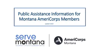 Public Assistance Information for Montana AmeriCorps Members