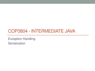 Exception Handling in Intermediate Java