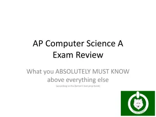 Key Concepts in AP Computer Science A Exam Review