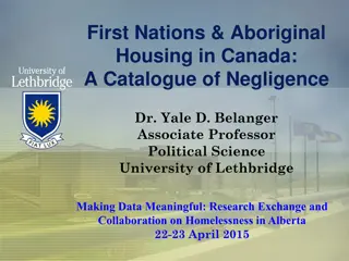 Challenges in First Nations & Aboriginal Housing Research