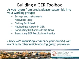 Building a GER Toolbox for the Educational Research Community