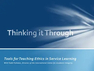 Tools for Teaching Ethics in Service Learning