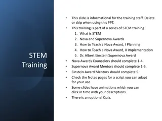 Comprehensive STEM Training for Nova and Supernova Awards