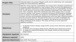 Investigating Consumer Perception and Design Attributes for Sustainable Home Electronics