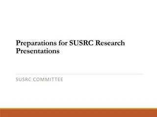 Preparing for Successful SUSRC Research Presentations