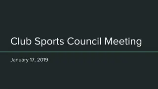 Club Sports Council Meeting Highlights and Upcoming Events