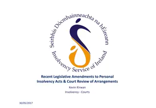 Recent Legislative Amendments to Personal Insolvency Acts & Court Review of Arrangements