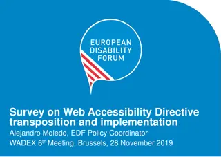 Analysis of Web Accessibility Directive Implementation by the European Disability Forum