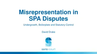 Misrepresentation in SPA Disputes: Undergrowth, Boilerplate, and Statutory Control