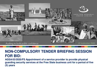 Tender Briefing Session for AGSA Security Services Bid