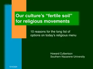 The Fertile Ground of Cultural Influences on Religious Movements