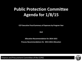 Public Protection Committee Agenda for 1/8/15 - Summary and Recommendations