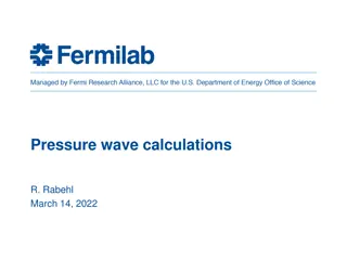 Pressure Wave Calculations in Cryogenic Systems