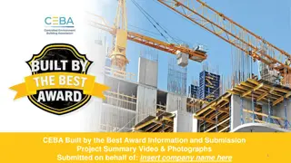 CEBA Built by the Best Award Submission Project Details