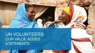 UN Volunteers: Adding Value Through Mobilization and Engagement