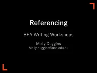 Referencing in Academic Writing