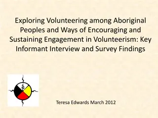 Understanding Volunteerism among Aboriginal Peoples