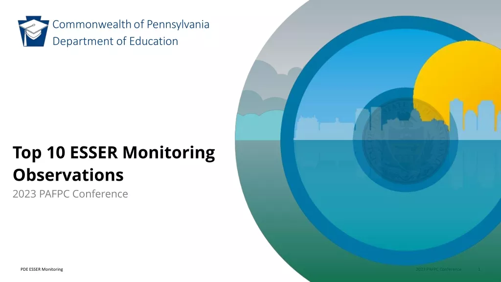 ESSER Monitoring Observations in Pennsylvania Education