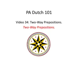 Two-Way Prepositions in Pennsylvania Dutch