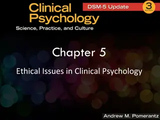 Ethical Issues in Clinical Psychology: Understanding the APA Code of Ethics