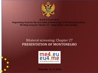 Montenegro's Efforts Towards European Union Accession: Chapter 27 on Drinking Water Quality