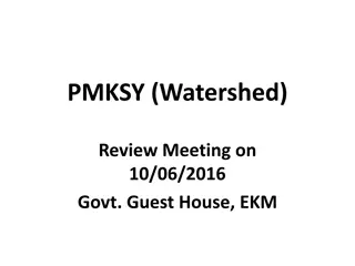 Progress Review Meeting for PMKSY Watershed Projects - Financial Updates and Project Status Assessment