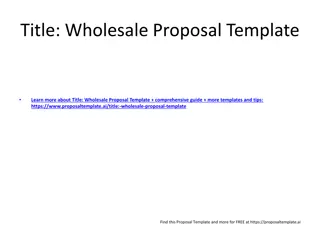 Comprehensive Wholesale Proposal Template Guide