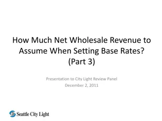 Recommendations for Gradually Reducing Reliance on Net Wholesale Revenue