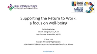 Supporting Well-Being for Return to Work Amidst COVID-19 Crisis: Focus on Psychological Health