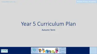 Willow Primary Academy - Year 5 Curriculum Plan Autumn Term