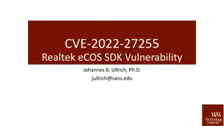 Realtek eCOS SDK Vulnerability (CVE-2022-27255) Summary and Defensive Measures