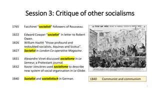 Critique of Various Socialisms Throughout History