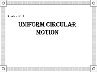 Circular Motion Concepts