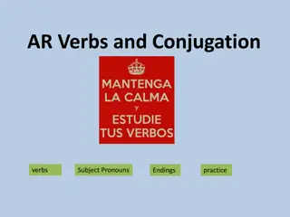 Spanish AR Verbs and Conjugation Practice