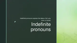 Indefinite Pronouns in English