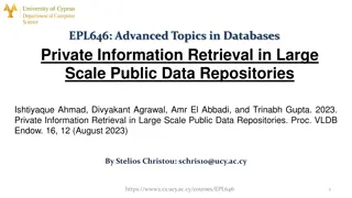 Private Information Retrieval in Large-Scale Data Repositories