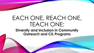 Each One, Reach One, Teach One: Diversity and Inclusion in Community Outreach and CIL Programs