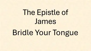 The Epistle of James: Bridle Your Tongue