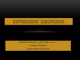 Understanding Depressive Disorders by Professor Mohammed Al-Sughayir