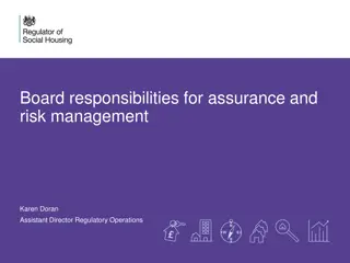 Board Responsibilities for Assurance and Risk Management in Regulatory Operations