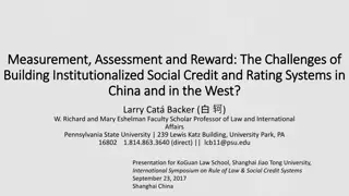 Challenges of Building Social Credit Systems in China and the West