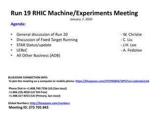 Summary and Updates from RHIC Machine Experiments Meeting