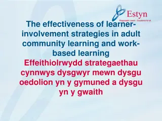 Effectiveness of Learner Involvement Strategies in Adult Community Learning and Work-Based Learning