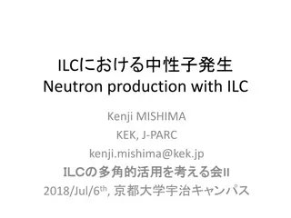 Neutron Production Reactions at ILC - Applications and Estimations