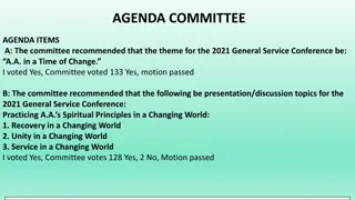 Conference Committee Agenda Items Review